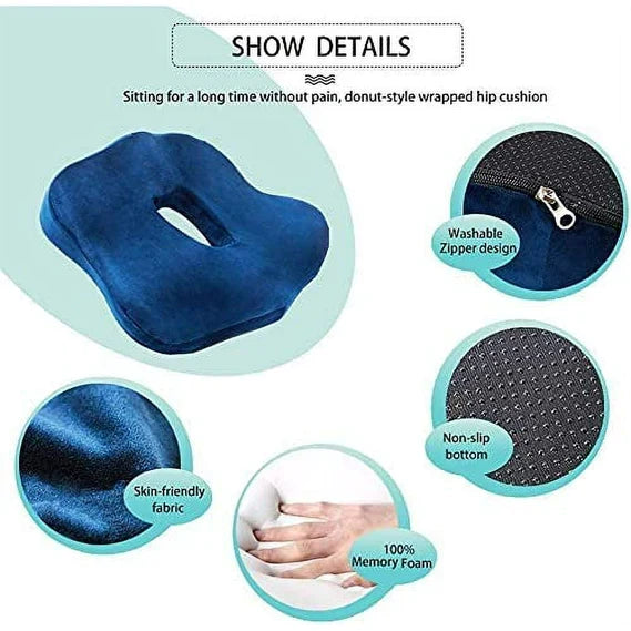Ergonomic Comfort Cushion for Back Support and Relief