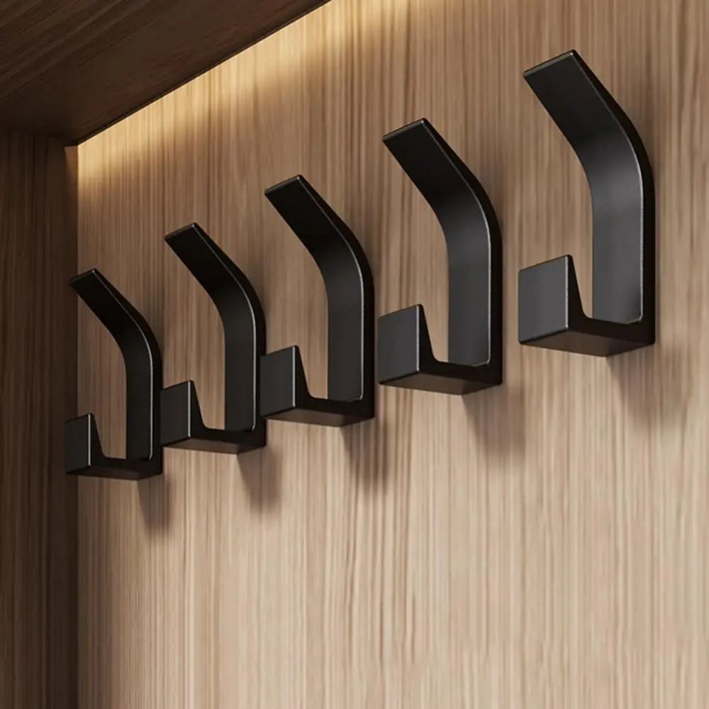 Sleek 5-Pack Adhesive Coat Hooks for Effortless Organization