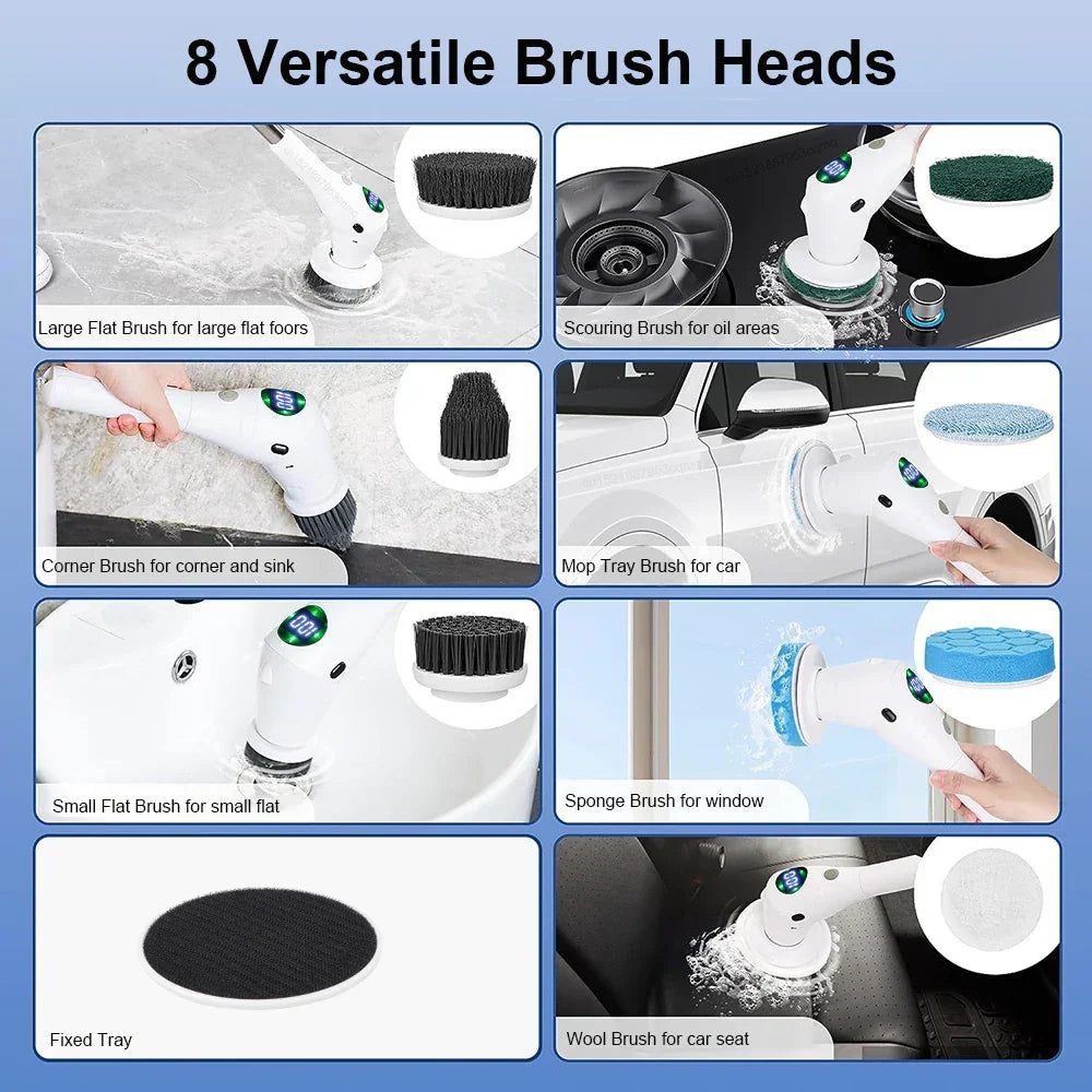 Electric Cleaning Brush Set - 8 Functions Included - Buy 1 Get 1 Free