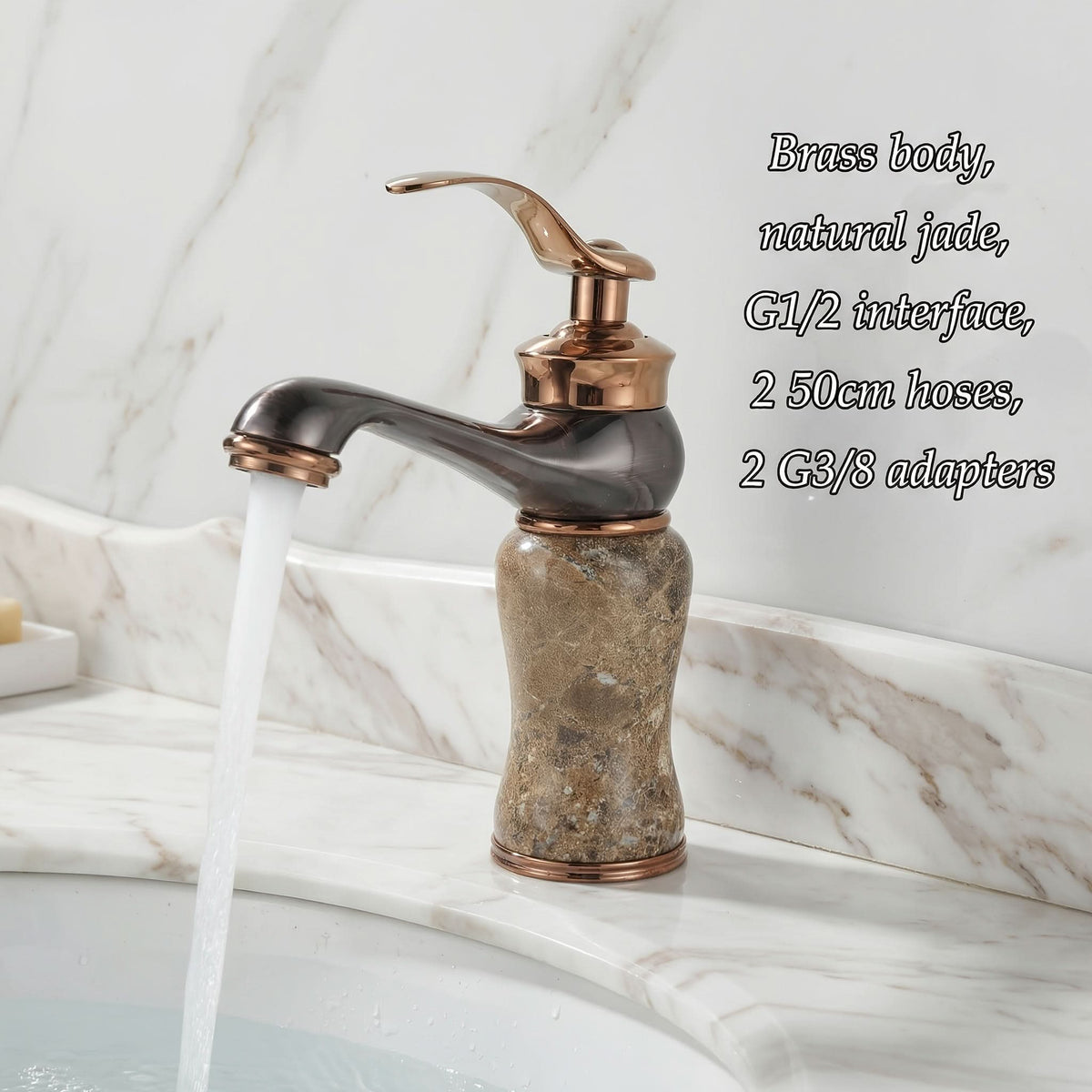 Elegant Marble-Inspired Faucet for Modern Bathrooms
