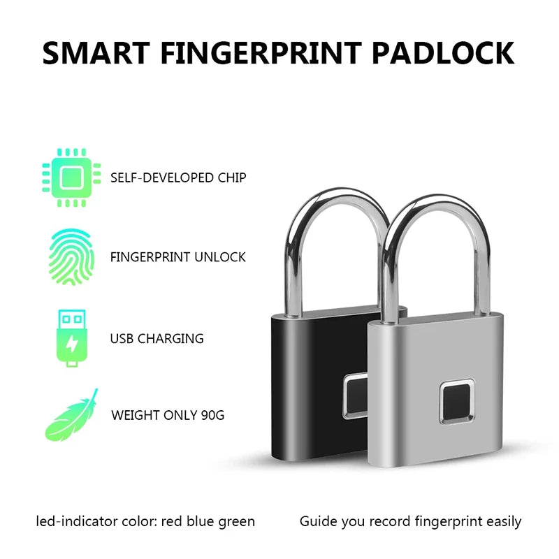 SmartSecure Biometric Lock – Keyless App-Controlled Padlock