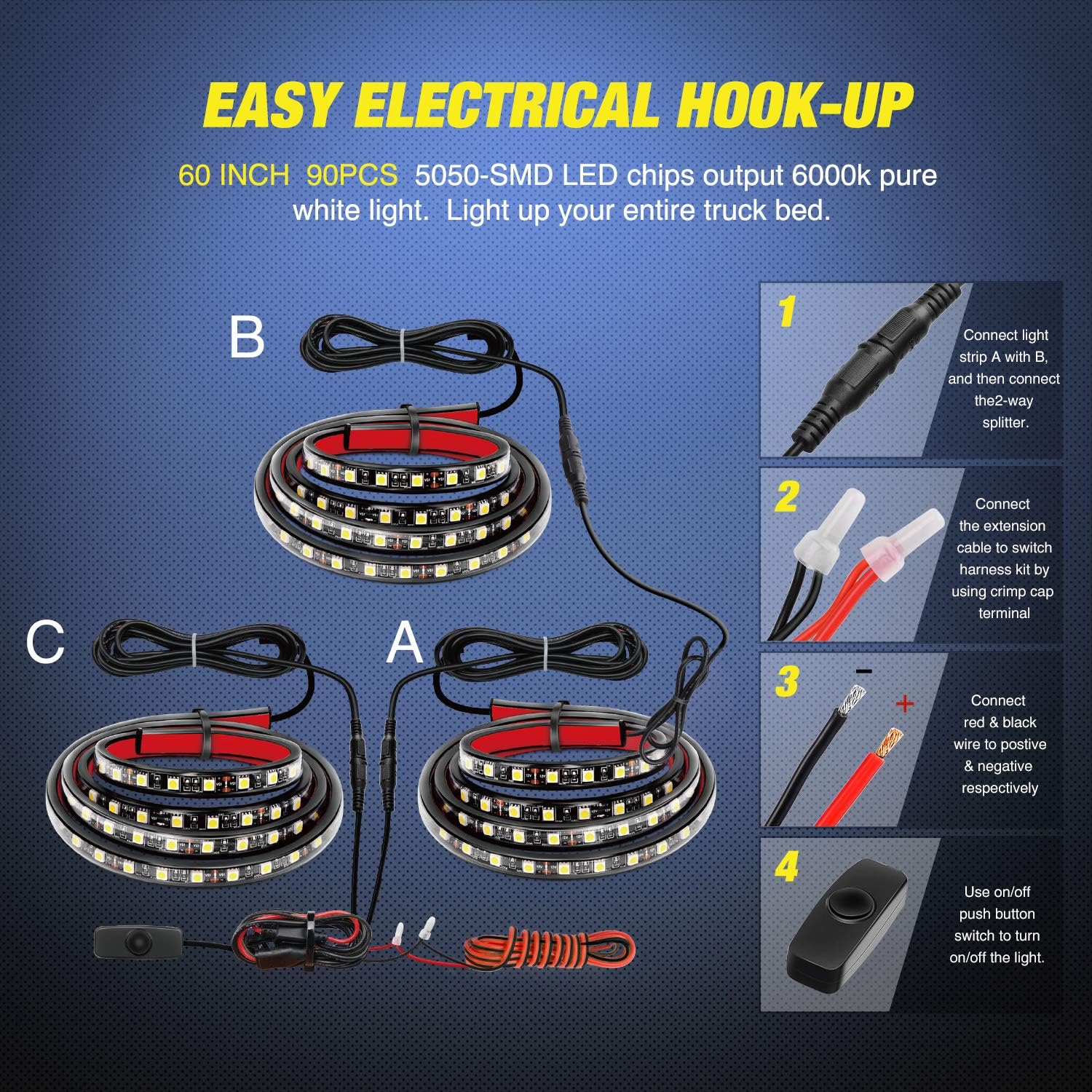 Illuminate Your Truck Bed with a 60-Inch LED Lighting Strip