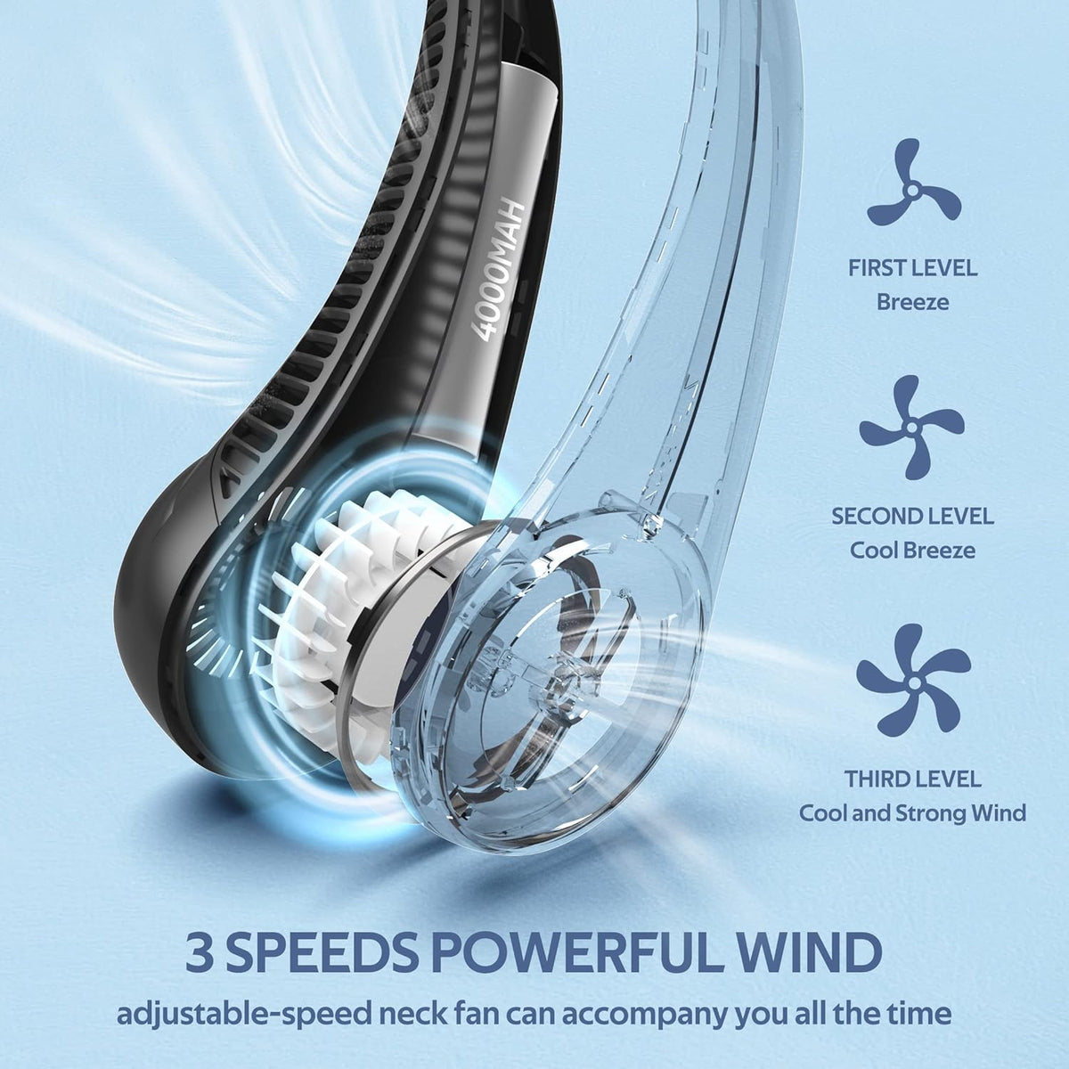 Hands-Free 360° Personal Cooling Neck Device