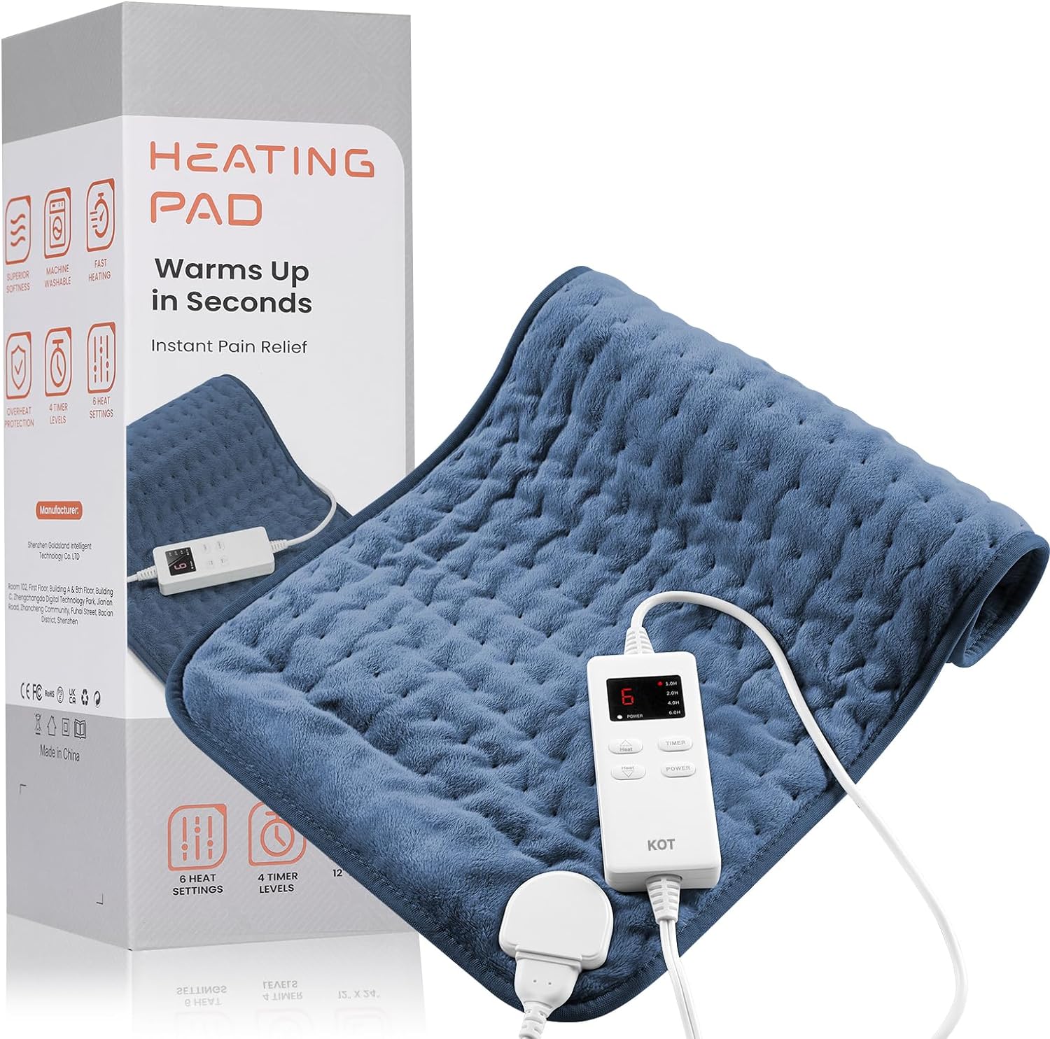 ComfortWave Electric Heating Pad for Soothing Relief