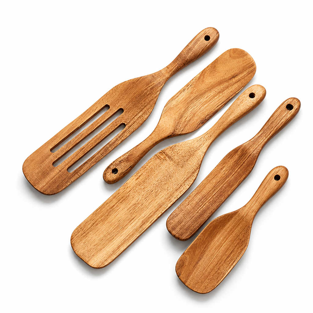 Teak Wood Utensil Set (Set of 4 or 5)