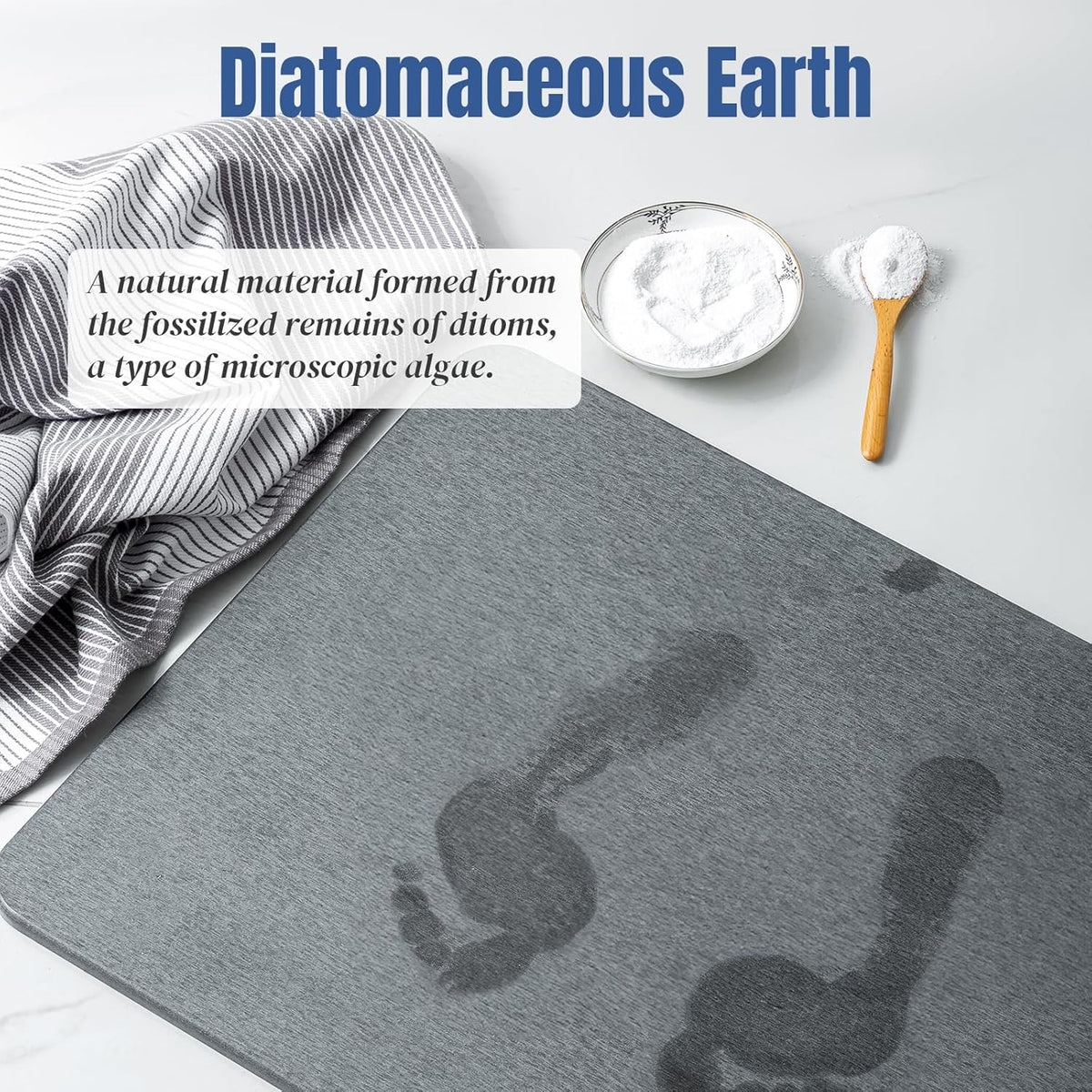 Diatomite Quick-Dry Bath Mat for Safety and Style
