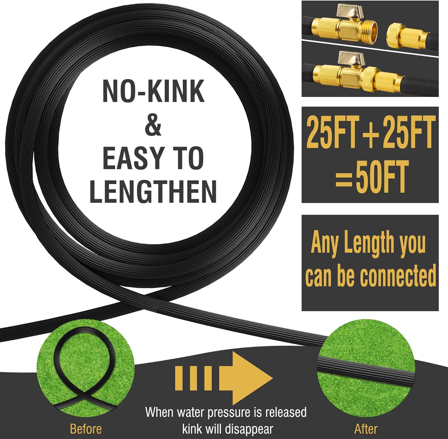 Versatile Expandable Hose with 10 Adjustable Spray Patterns