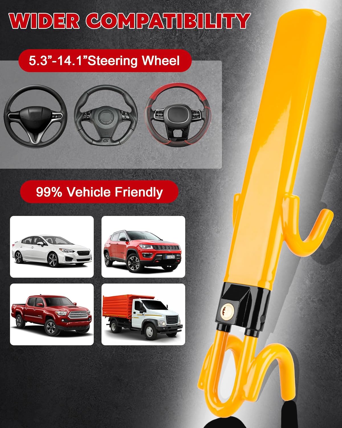 Ultimate Car Theft Deterrent Steering Wheel Lock
