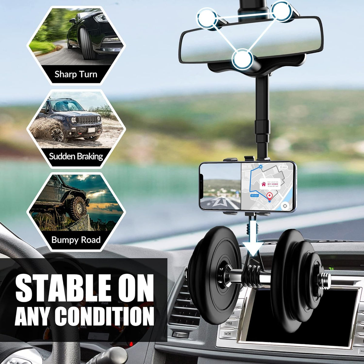 Elevate Your Navigation: Car Mirror Phone Mount