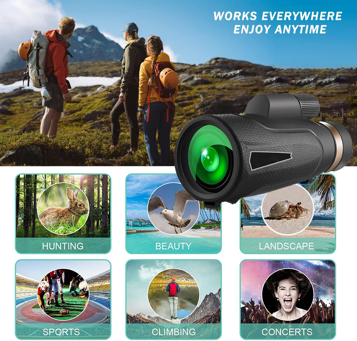High-Performance Compact Telescope with Smartphone Adapter