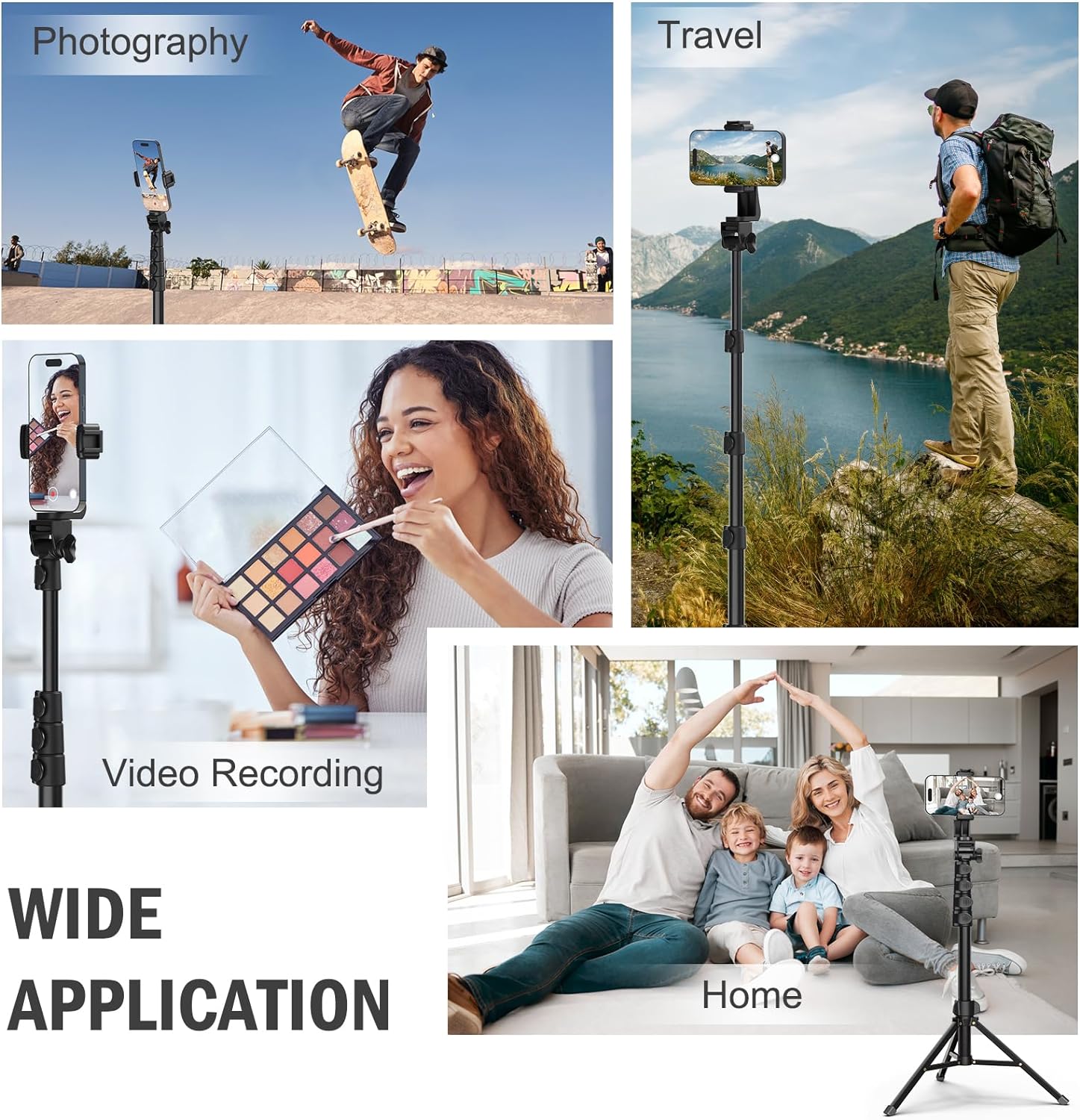 Adjustable Tripod Stand for Smartphones and Cameras