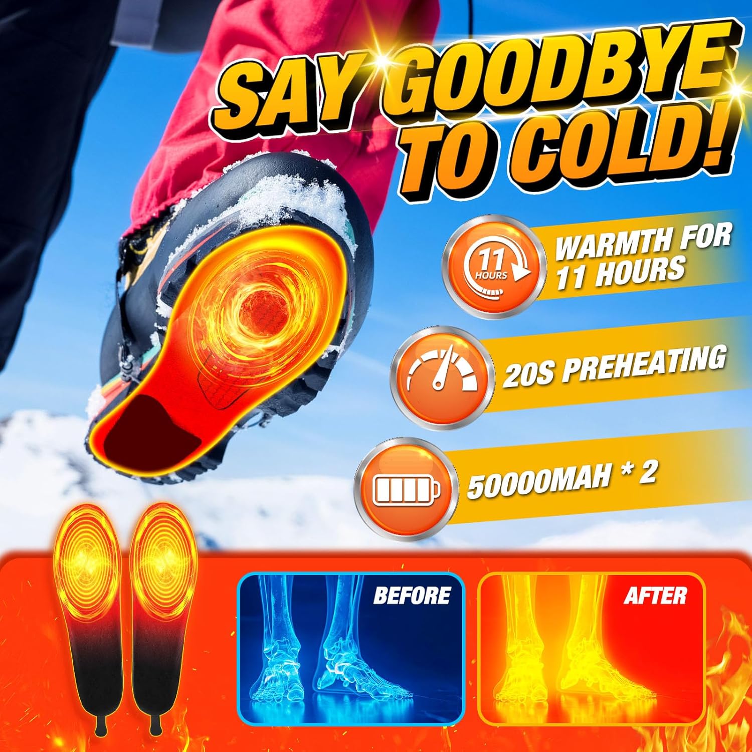 Rechargeable ComfortWarm Insoles