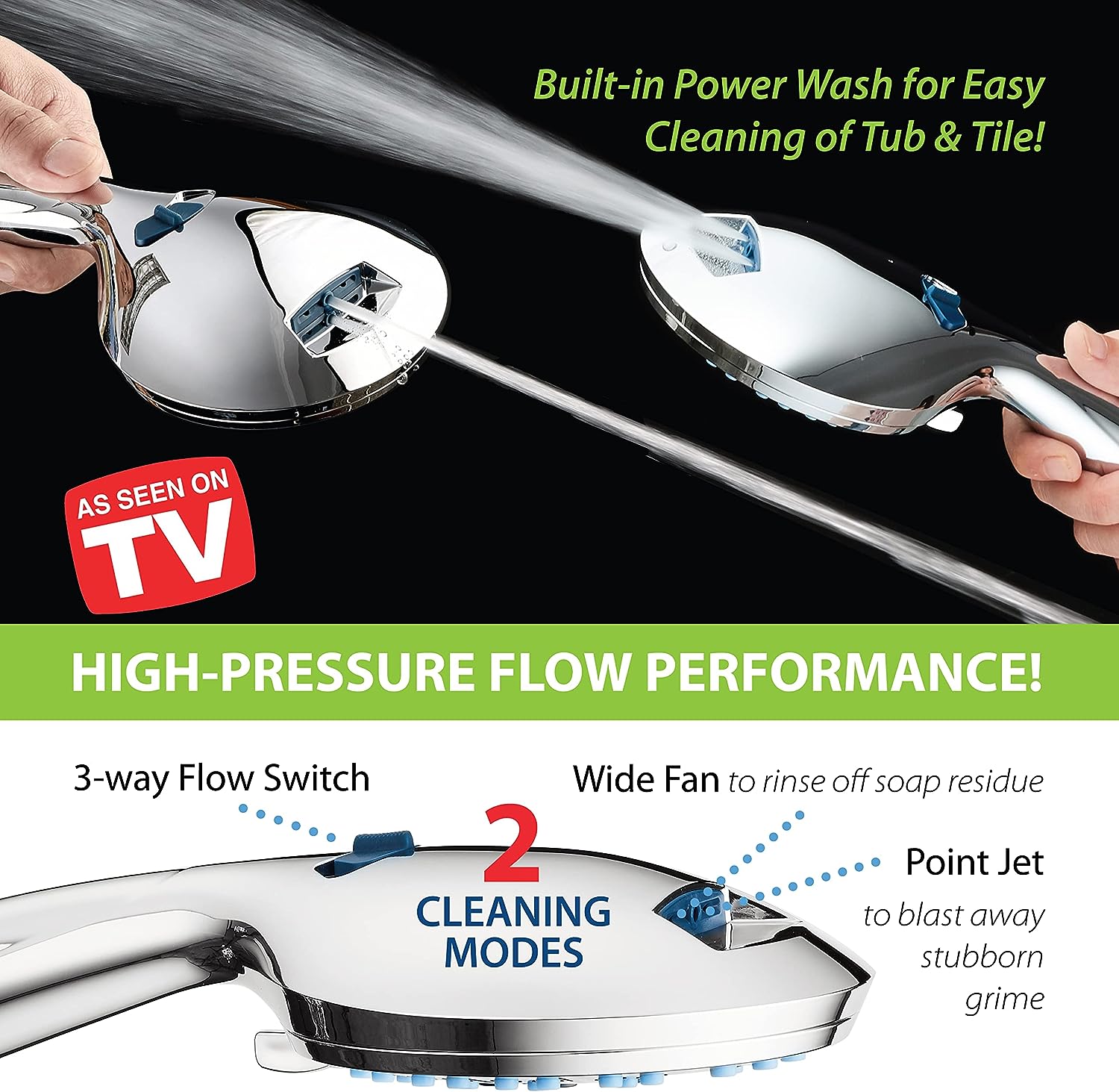 Versatile Handheld Shower System with Flexible Hose