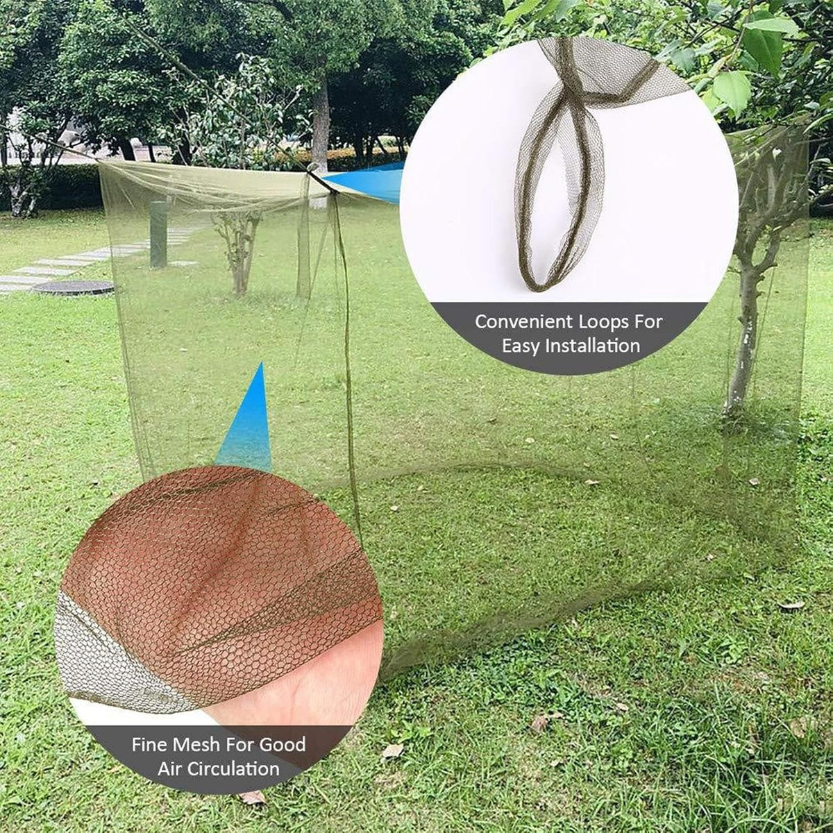Rectangular Insect Mesh Canopy for Outdoor Use