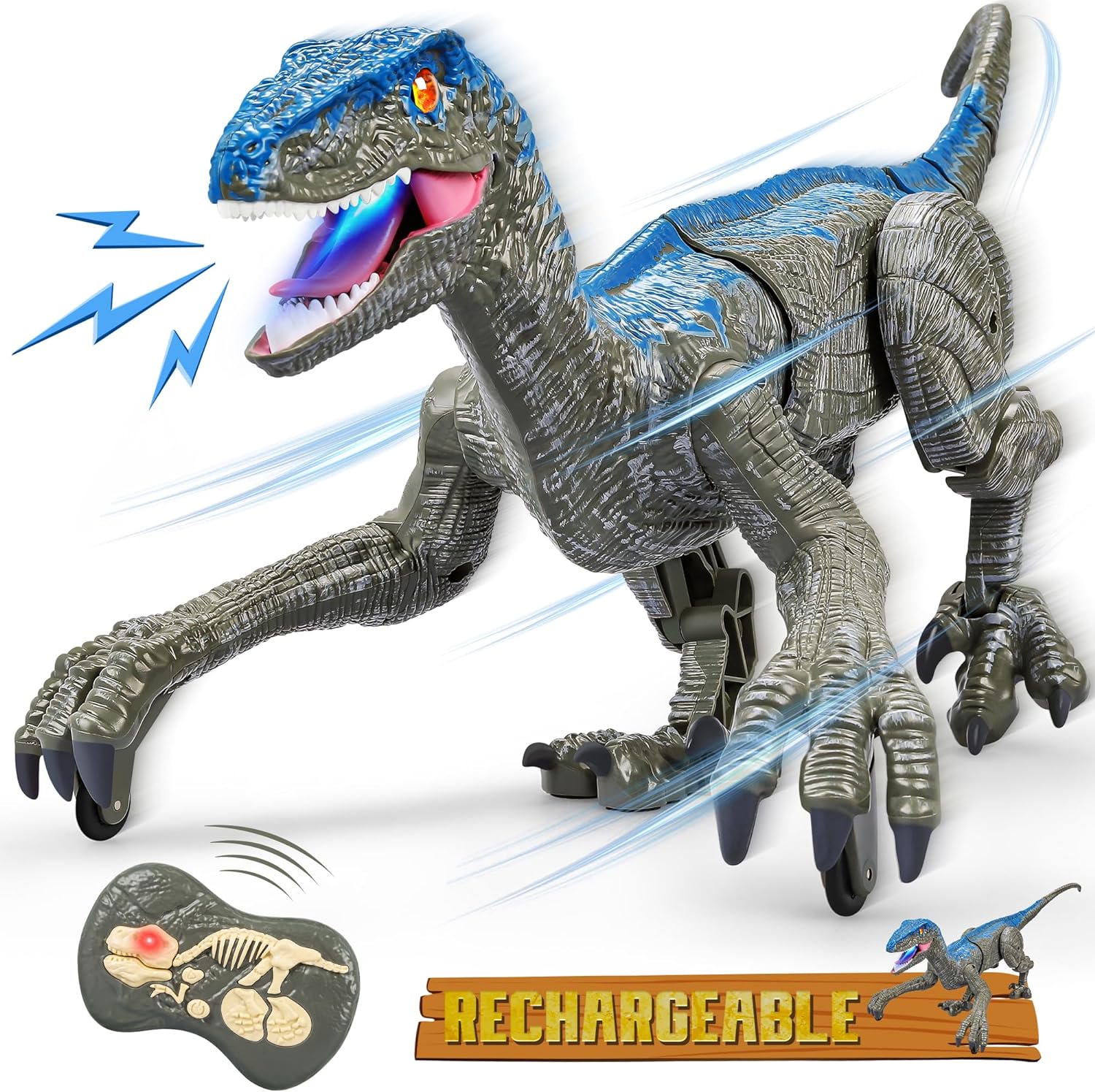Interactive Remote-Controlled Velociraptor Toy