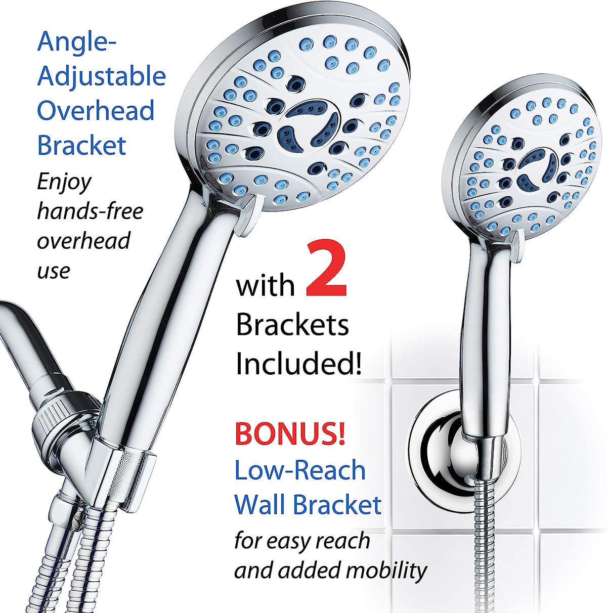 Versatile Handheld Shower System with Flexible Hose