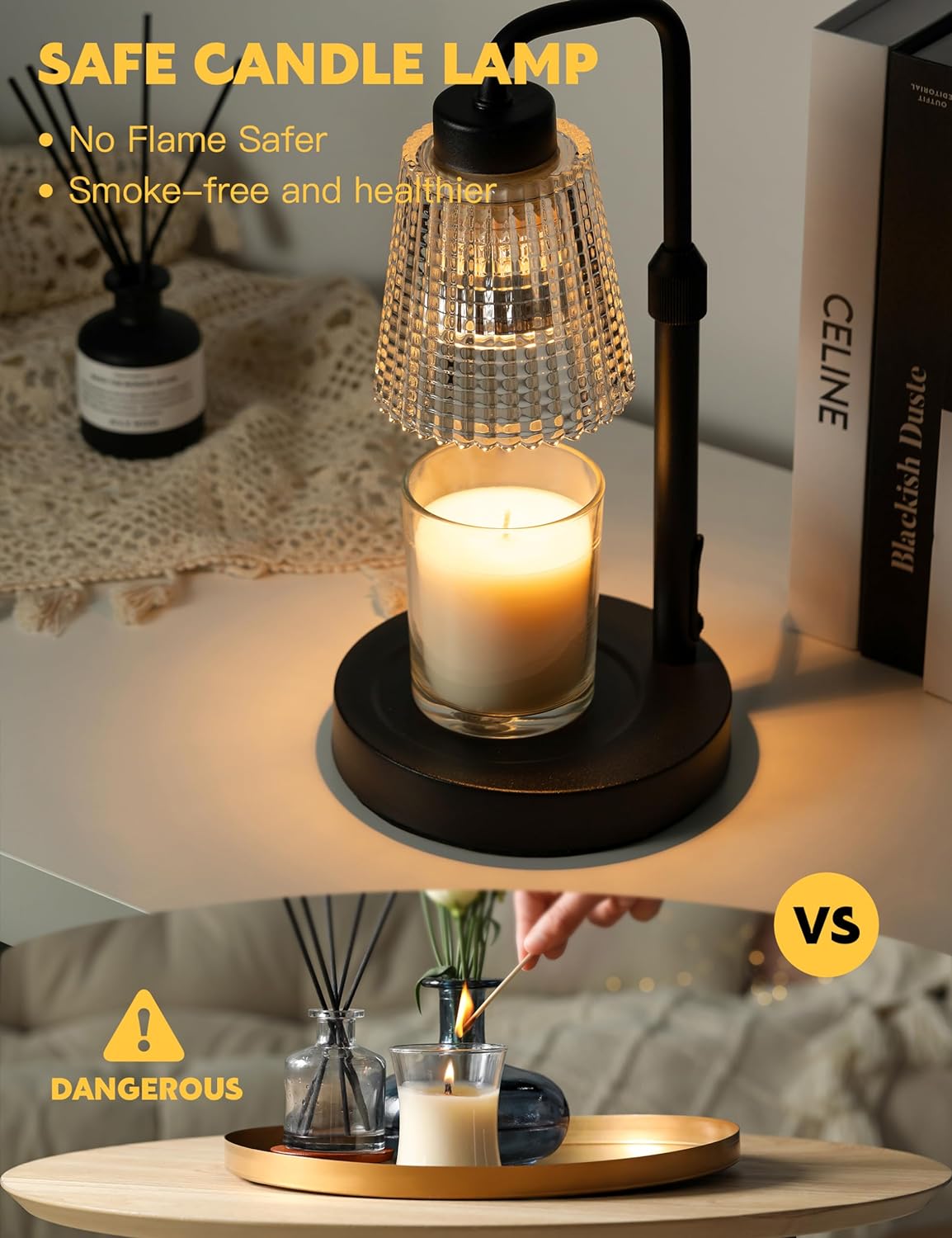 Adjustable Brightness Candle Warmer Lamp