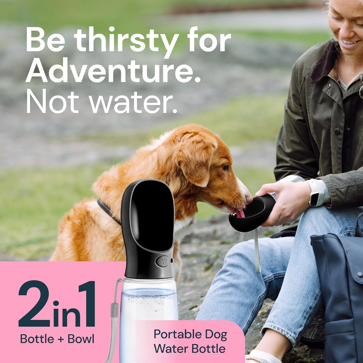 Hydration On-the-Go: 19 oz Dog Water Bottle