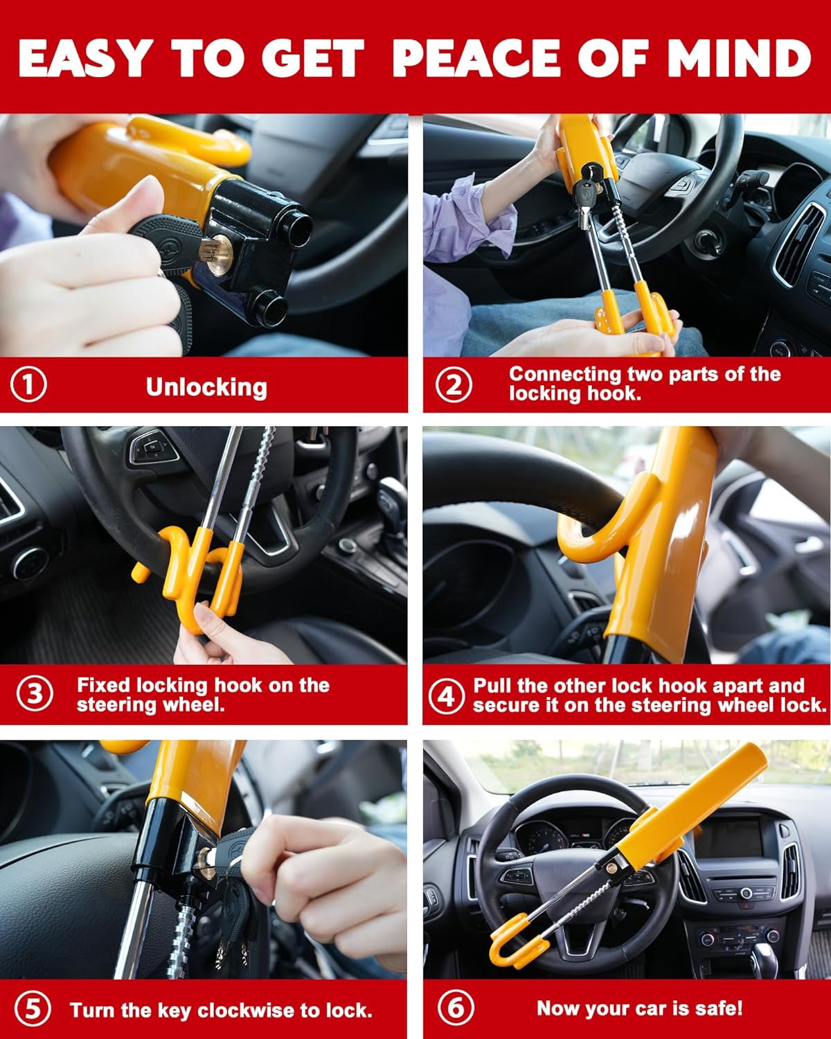 Ultimate Car Theft Deterrent Steering Wheel Lock