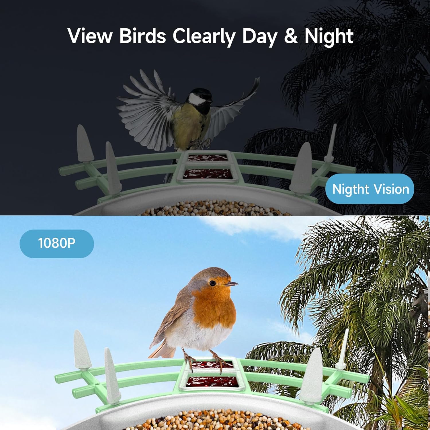 Smart Avian Capture Feeder with HD Camera