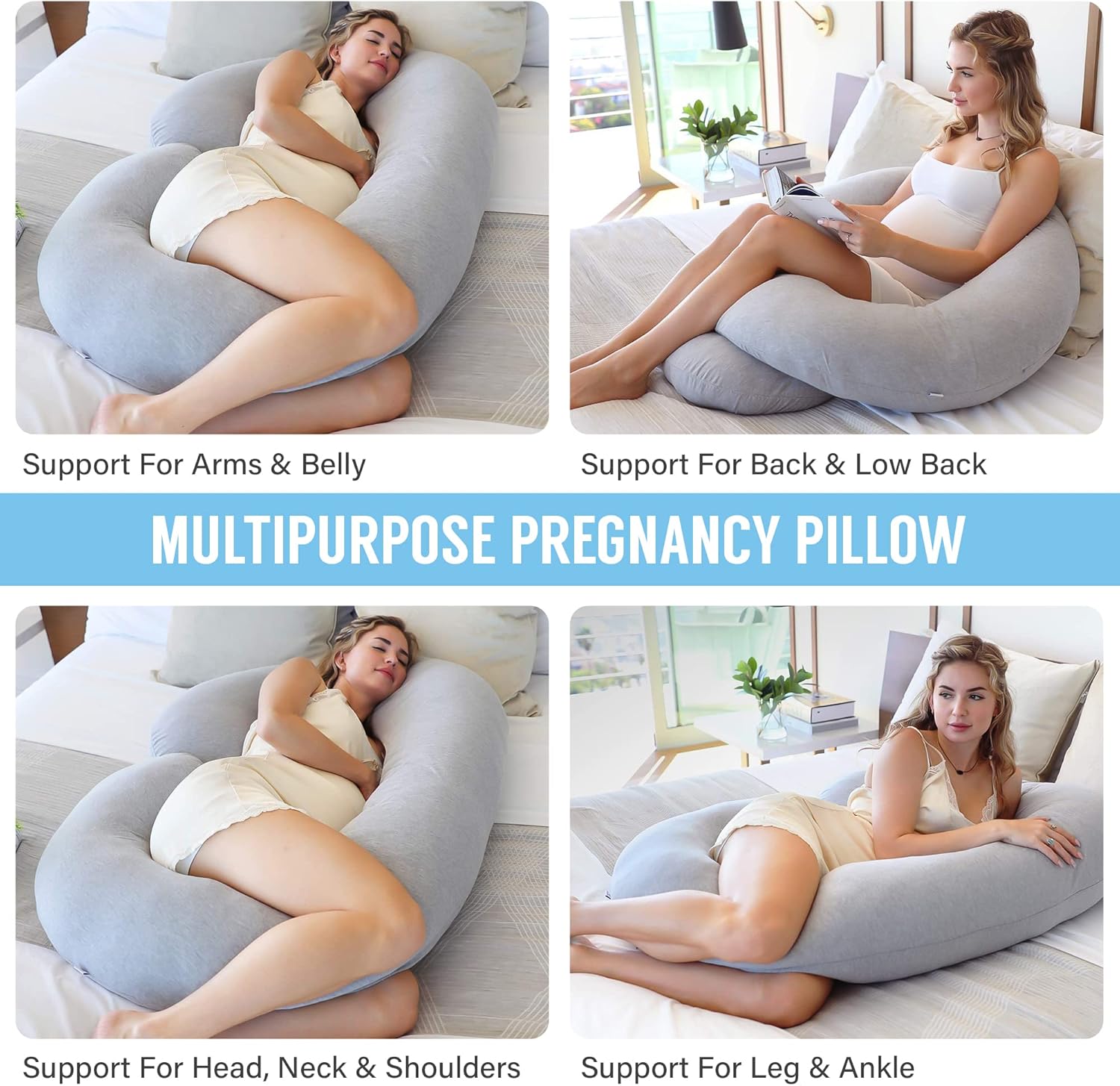 Curved Comfort Full-Body Support Pillow