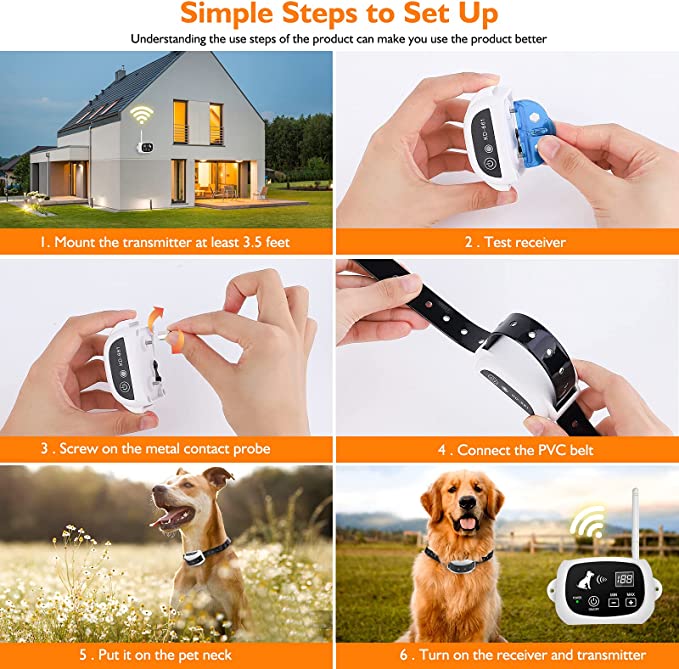 Smart Wireless Pet Boundary System with Adjustable Collar