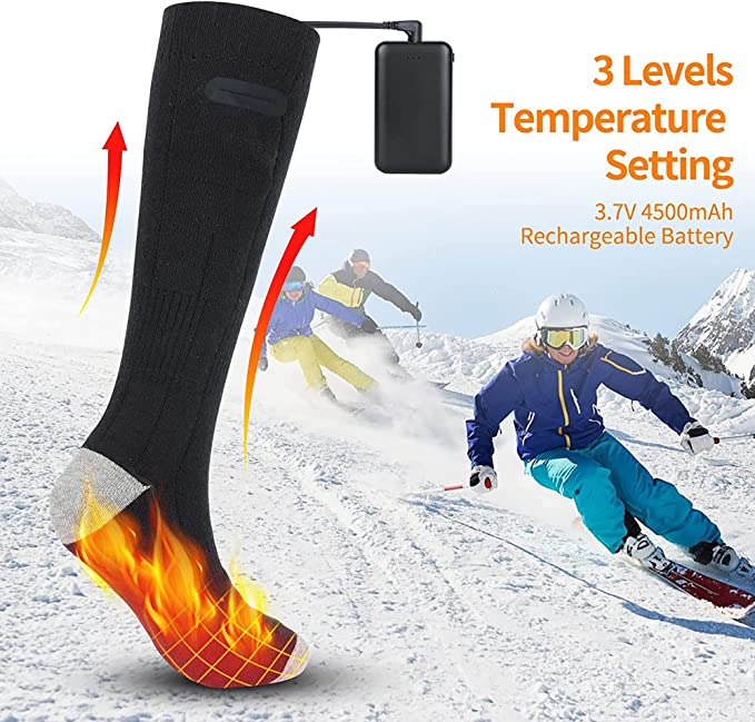 All-Weather Rechargeable Warmth Socks - 2 Pairs