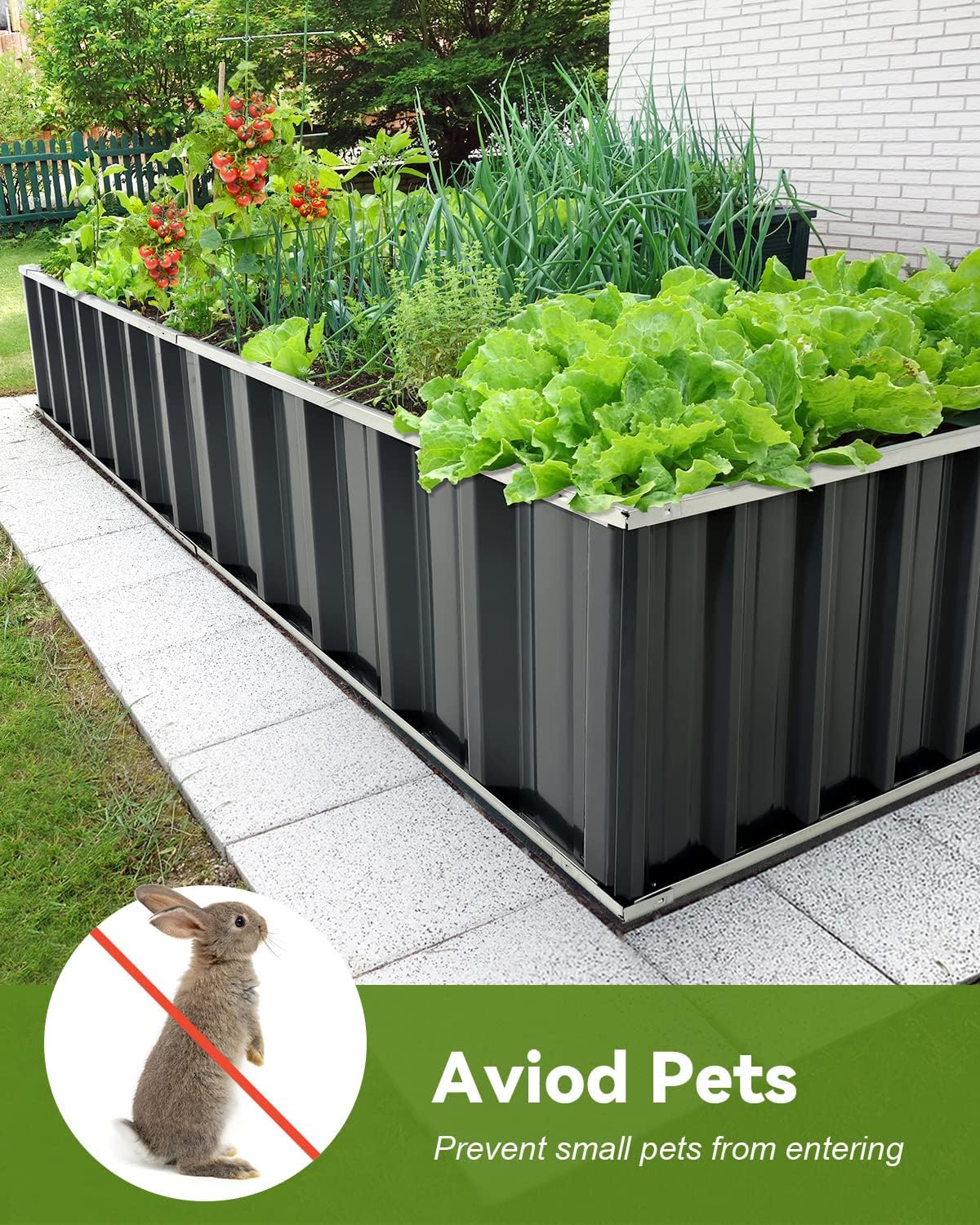 Elevated Garden Box for Flowers and Vegetables