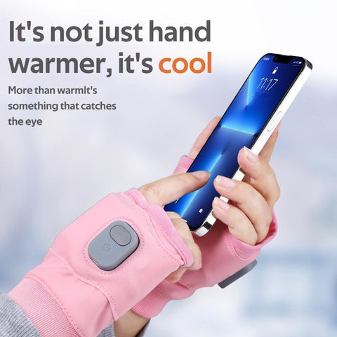 Rechargeable Warmth: Adjustable Heated Fingerless Gloves