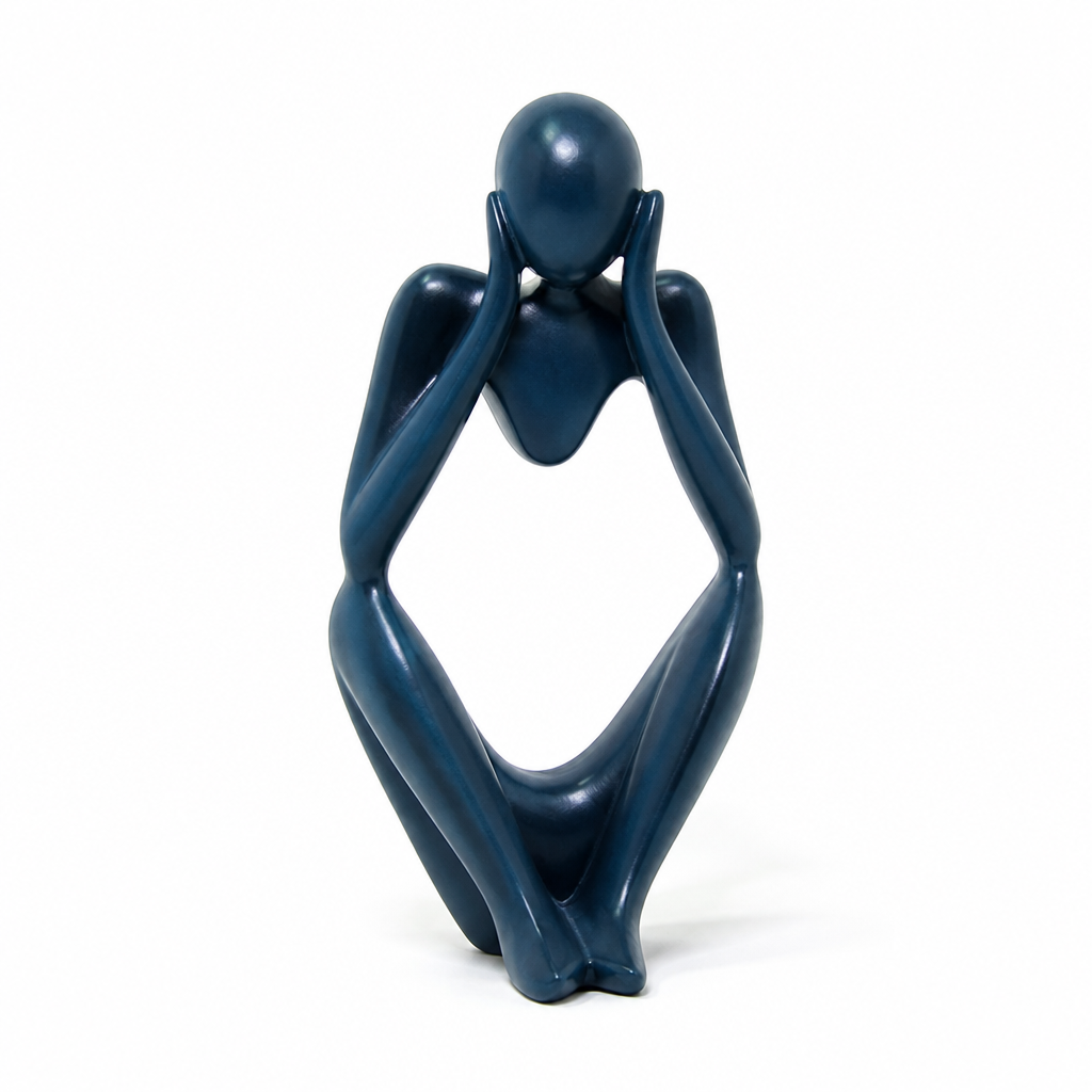 Nordic Abstract Resin Thinker Figurine