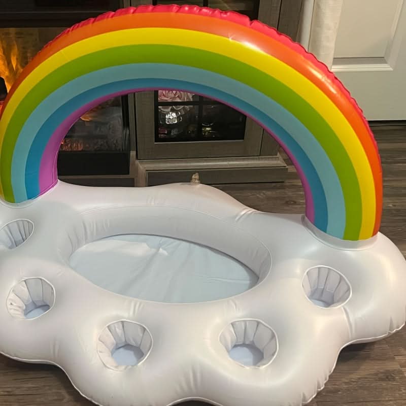 Vibrant Oasis Inflatable Drink Holder for Poolside Fun