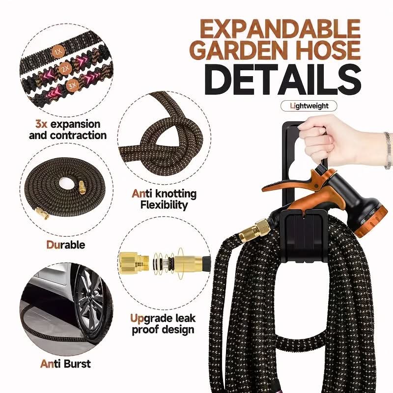 AquaFlex – Multi-Function Garden Hose with 10 Spray Settings