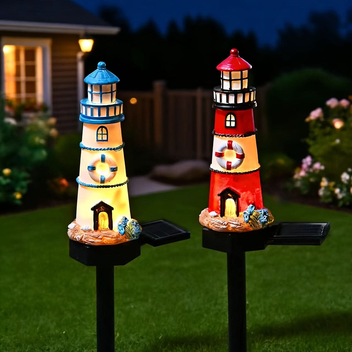 Coastal Charm – Solar Garden Lighthouse Lamp