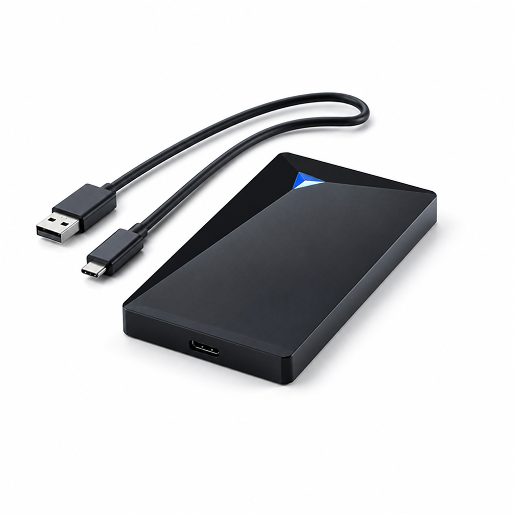 Ultra-Slim USB External SSD (250–500GB)