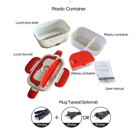 Smart Portable Food Heater Lunchbox with 50W Efficiency
