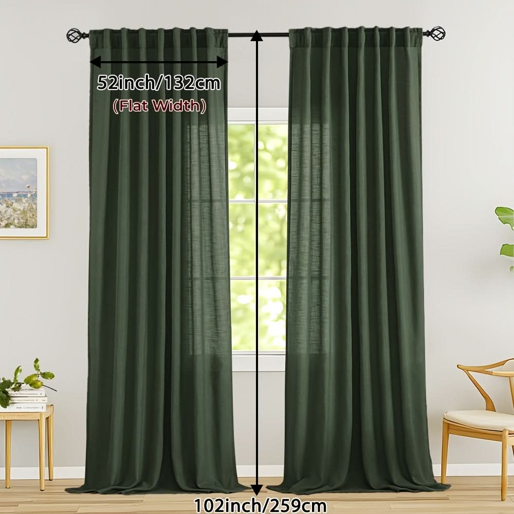Breezy Linen Sheer Drapes for Natural Light and Privacy