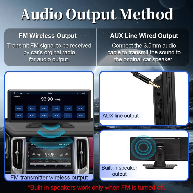 Smart Touchscreen Car Audio System with Bluetooth & Rear Camera