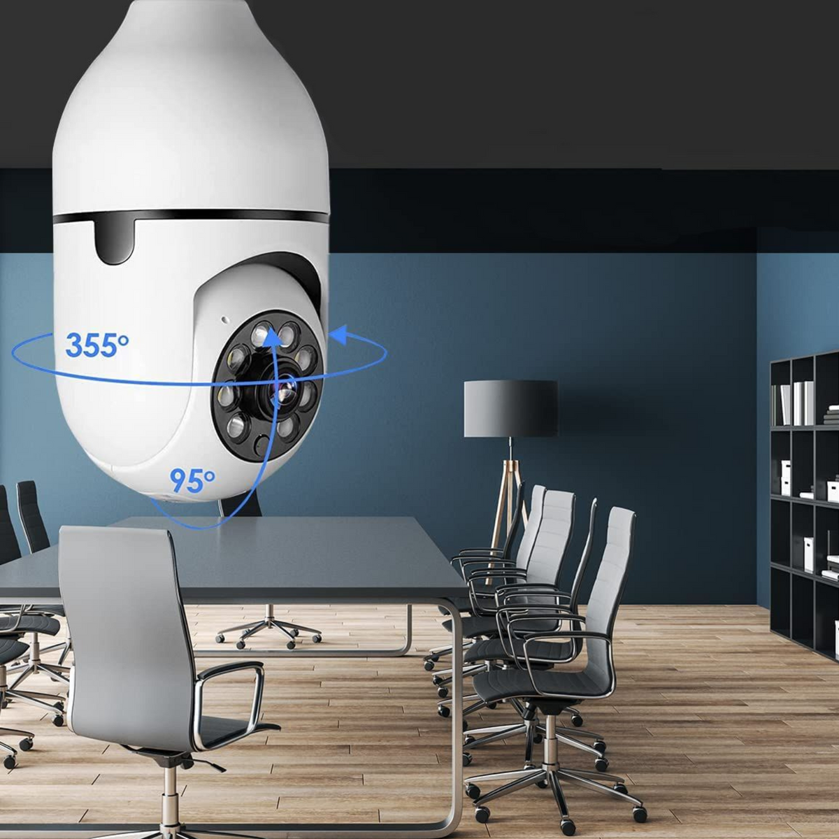 Smart LED Security Camera with 360-Degree View