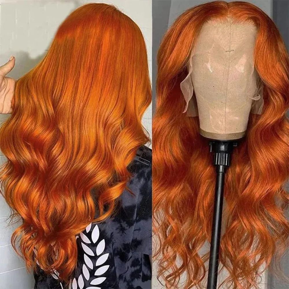 Vibrant Long Ginger Wave Lace Front Wig for Stunning Styles