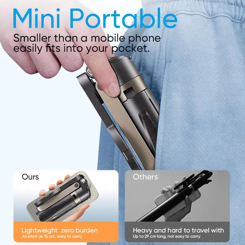 MagniSnap Selfie Tripod with Wireless Remote – Versatile Phone Mount