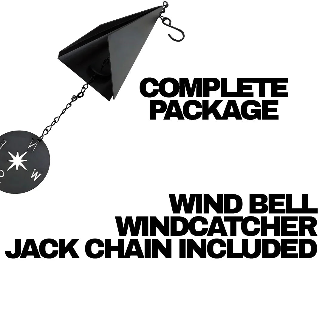 Nautical Harmony 20-Inch Wind Chime with Compass Design