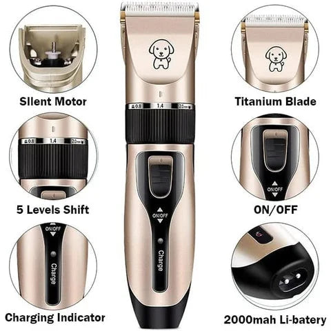 Whisper-Quiet Pet Grooming Clipper for All Breeds