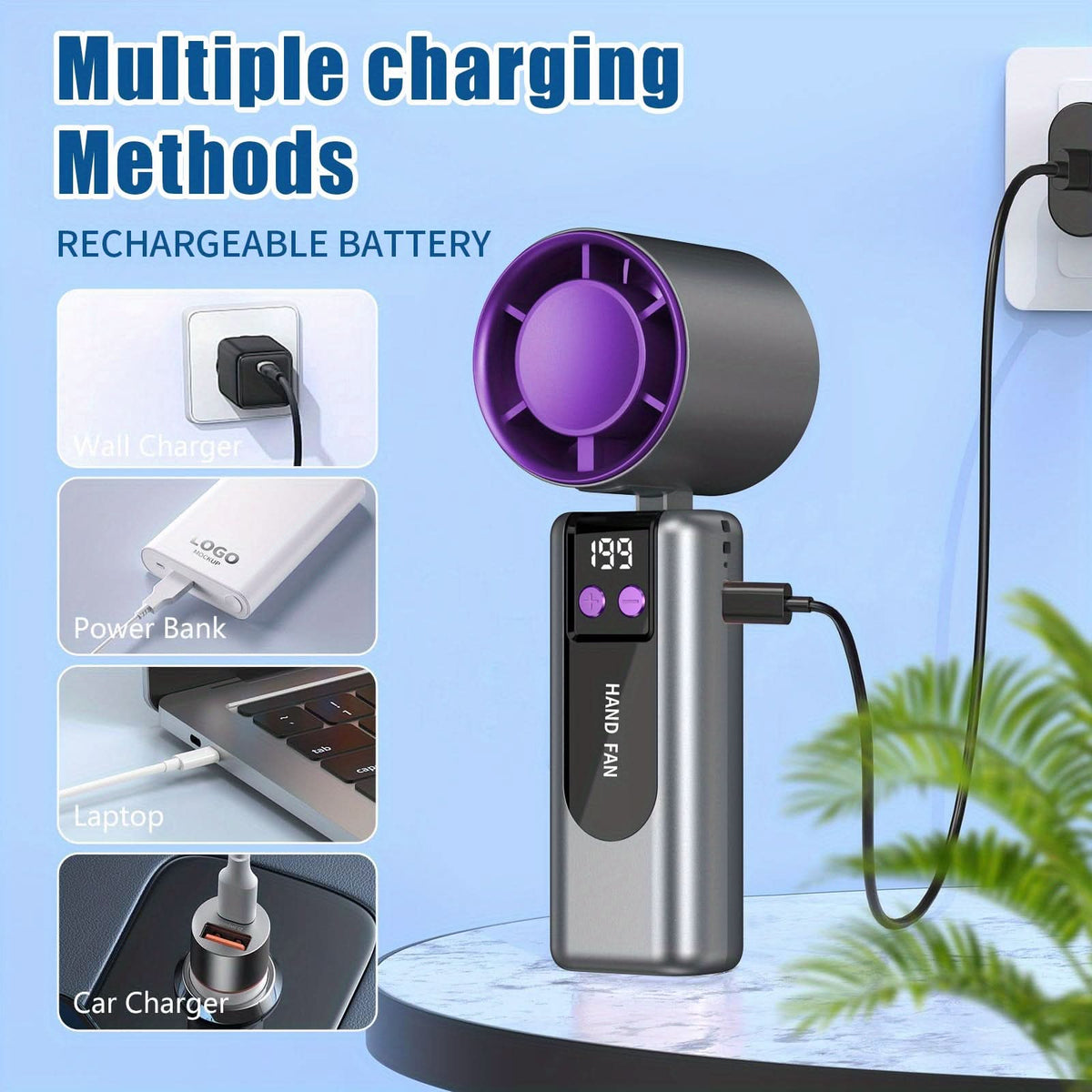 BreezeBuddy – Compact Rechargeable Personal Fan
