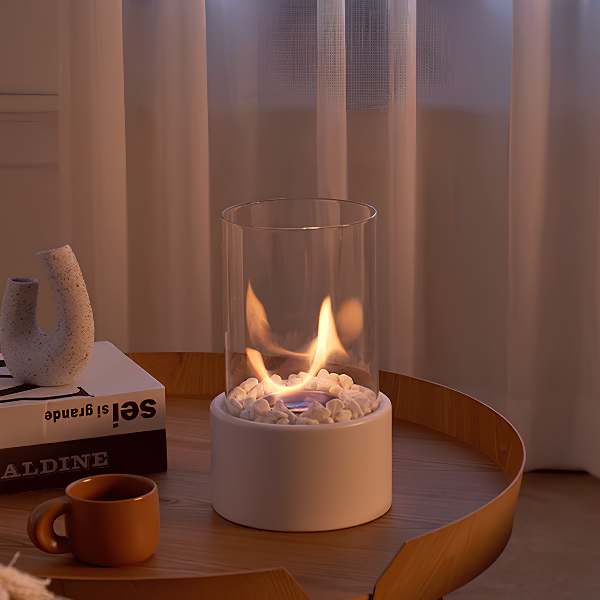 Traditional Oil Lantern with Exposed Flame