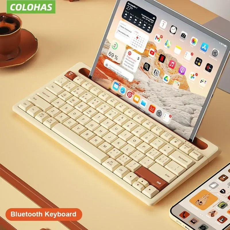 Multidevice Bluetooth Keyboard for Tablets and More
