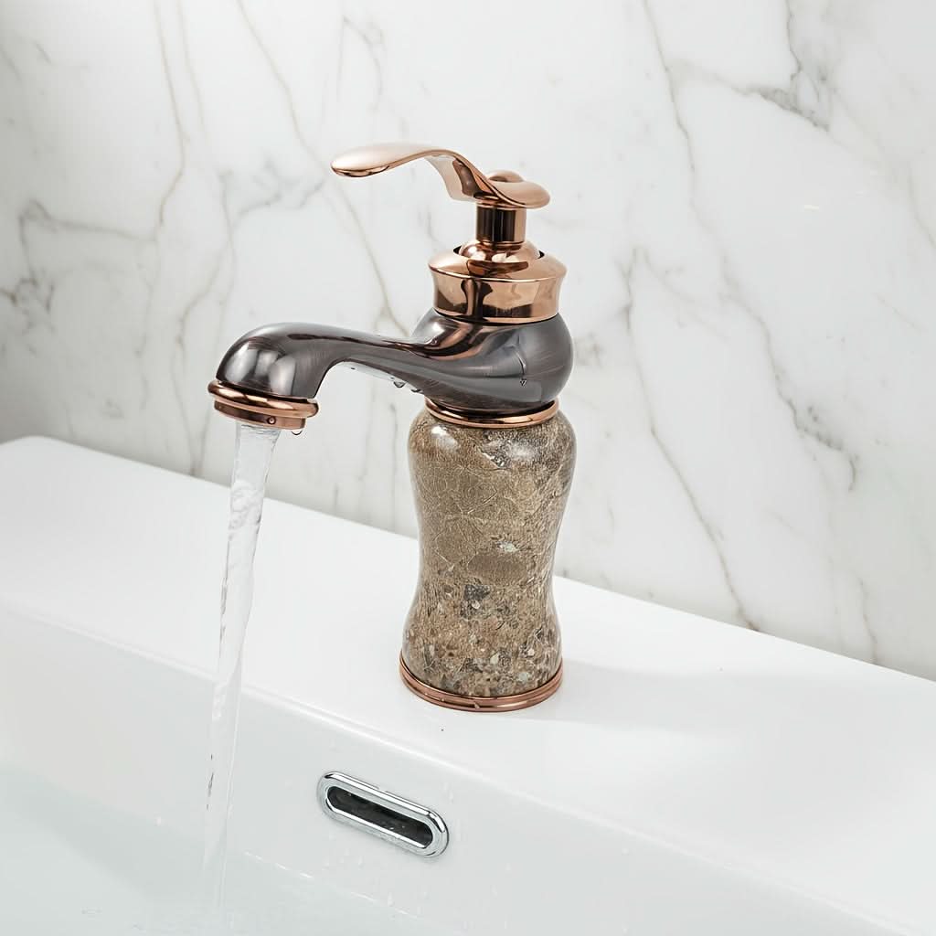 Elegant Marble-Inspired Faucet for Modern Bathrooms