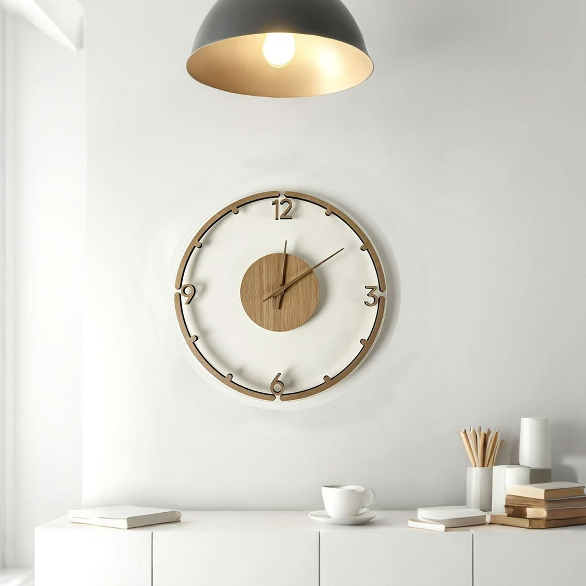 Scandi Essence 30 cm Contemporary Acrylic Wall Timepiece