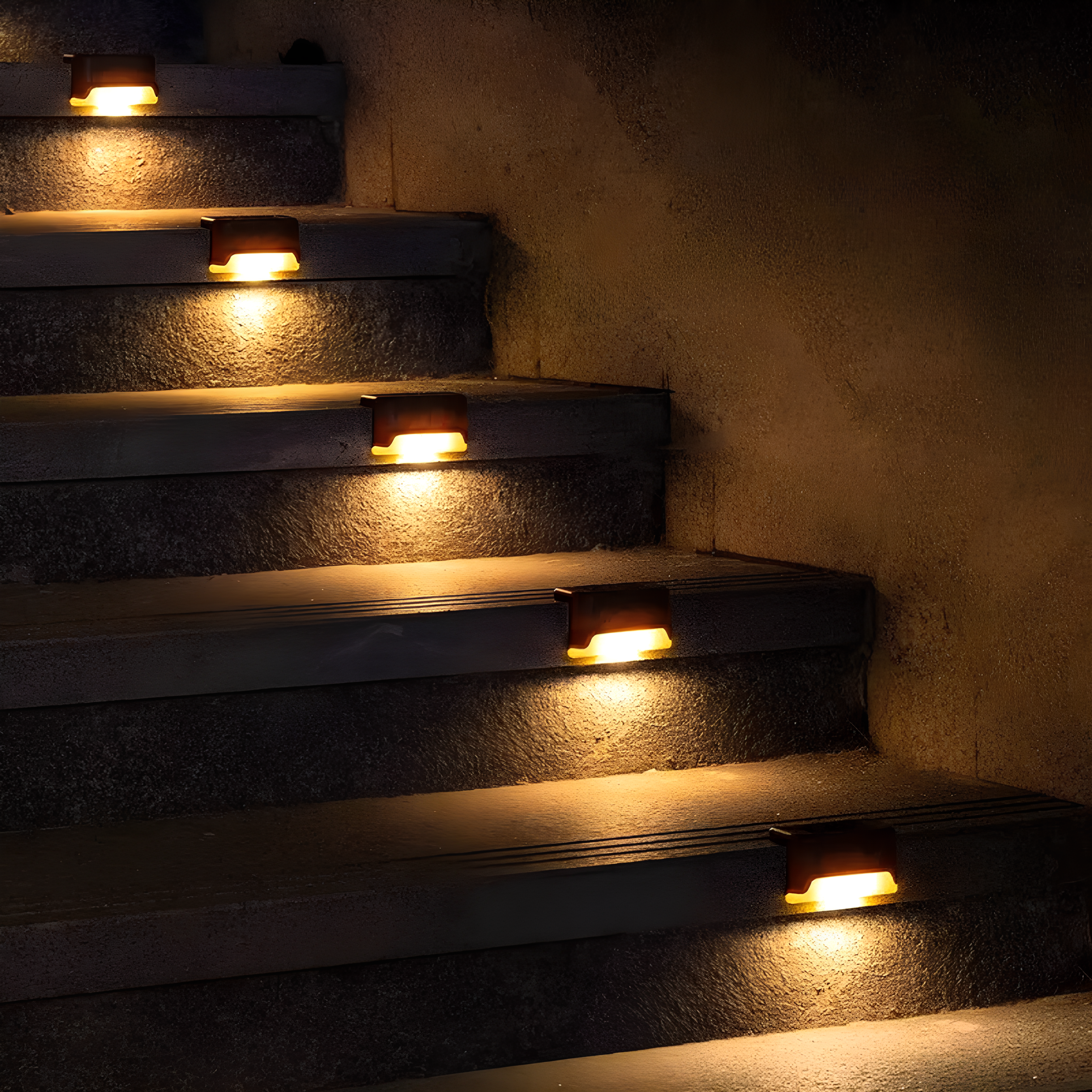 Stairway Lighting Powered by Solar Energy