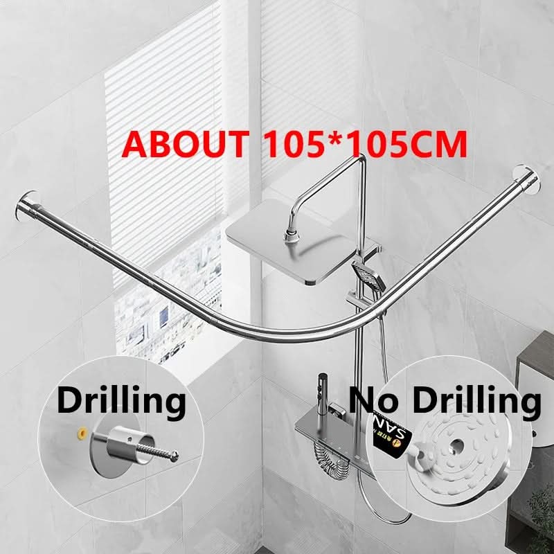 VersaCurve Adjustable Shower Curtain Rod for Corner Spaces
