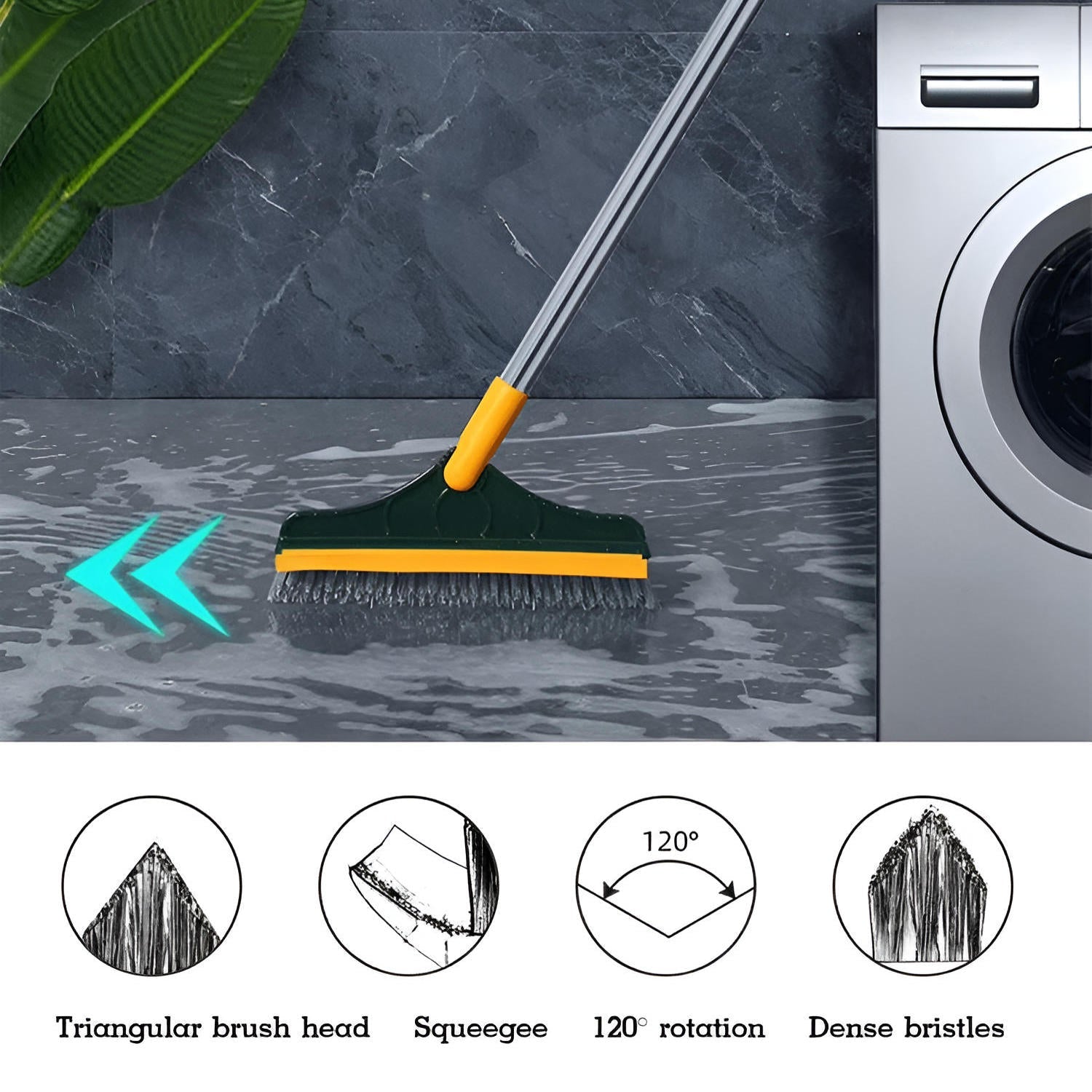 Ergonomic Multi-Surface Cleaning Brush